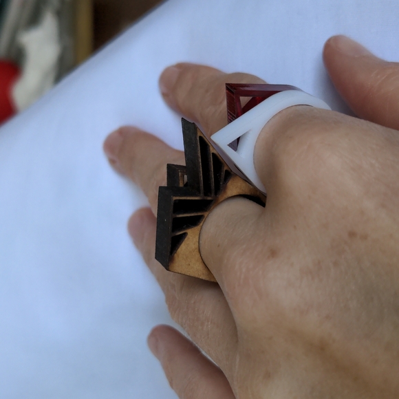 Set of 4 stackable rings - Picture 2 of 3